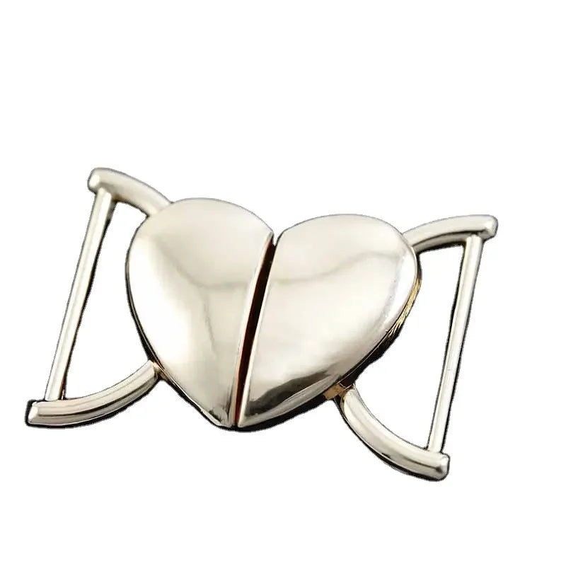 MZ Hardware Trendy Custom Metal  Classical  Style Front Closure Buckle Garment Accessories Interlocking Belt Buckle for Women