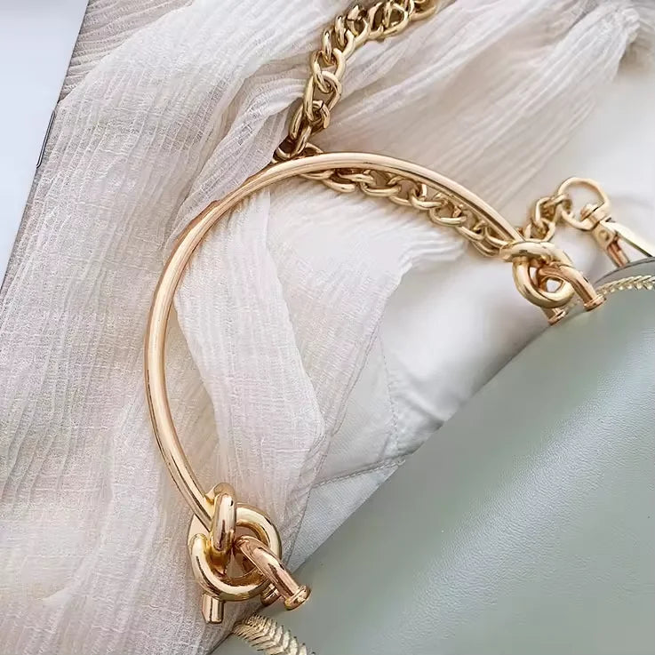 New Design Handbag Handle Replacement Parts Bag Handle Buckle D Ring Bag Handle Decorative Parts Semicircle