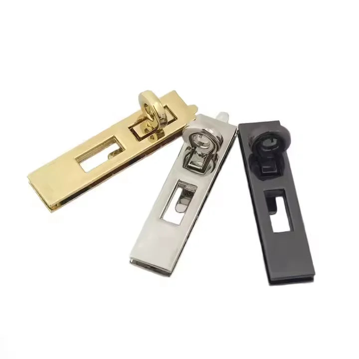 MZ Hardware Customize Rectangular Locks Bag Hardware High Quality Handbag Twist Locks for Purse Making