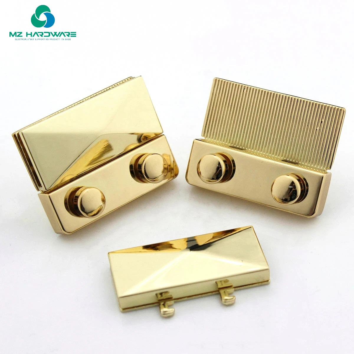 MZhardware Zinc Alloy Metal Push Lock Fashion Push Lock Closure Parts for DIY Handbag Shoulder Bag Purse Hardware Accessories