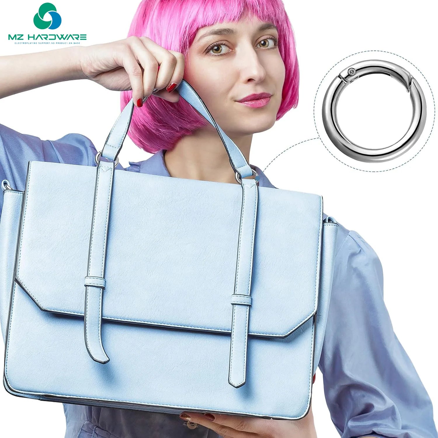 Open Spring Ring Bag Strap Hardware Accessory Connecting Clasp Handbag Alloy Opening O Ring Buckle