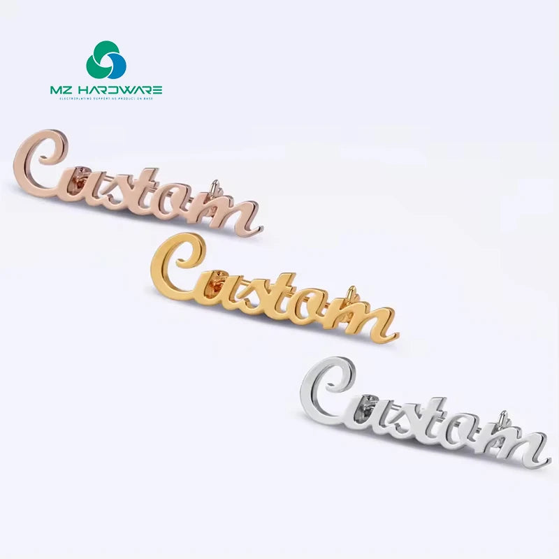 Hot Sale High Quality Letters Metal Lapel Pin Custom Brand Logo Letter Lapel Pin Badge for Gifts