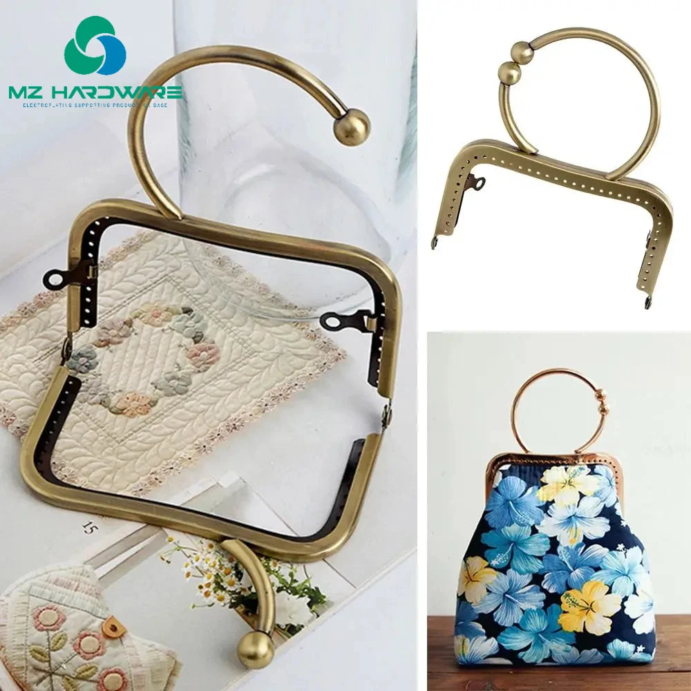 MZhardware Mini Metal Purse Frame Kiss Clasp Bag Hardware Vintage Bag Kiss Clasp Lock Purse Clasp Frame Handle Bag Accessories