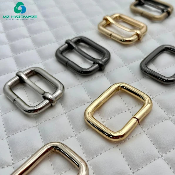 MZ Luxury Zinc Alloy Bag Strap Tri-Glide Pin Buckle with Heavy Duty Adjustable Slide Adjuster for DIY Bag Accessories