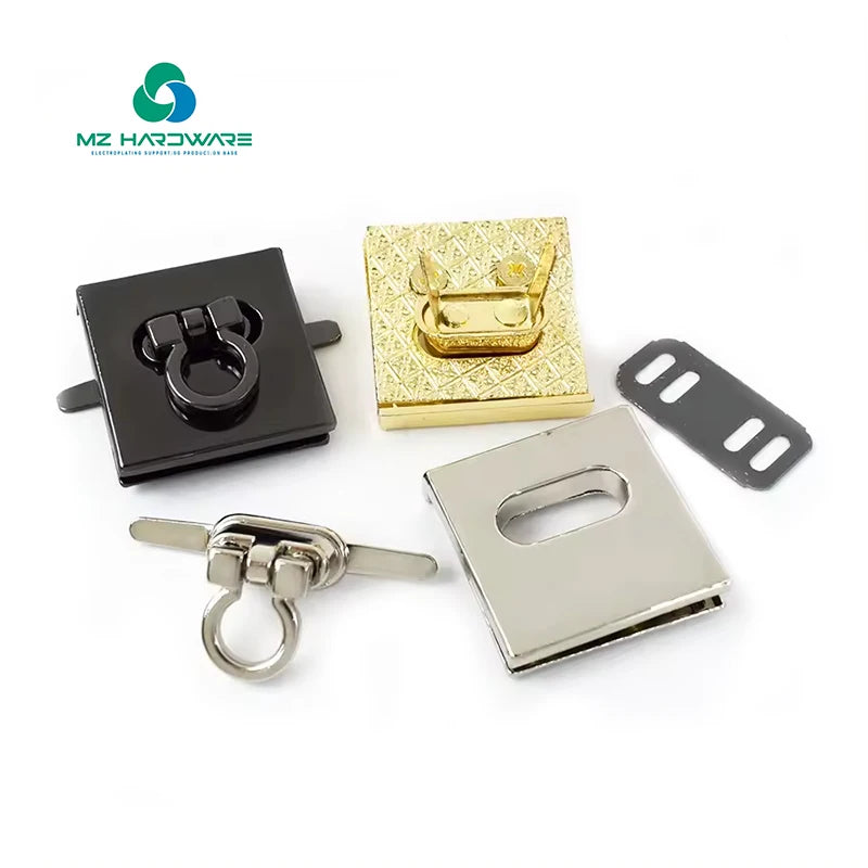 Rectangle Shape Metal Closure Handbag Accessories Lock Metal Locks for Handbags Twist Bag Lock Hardware