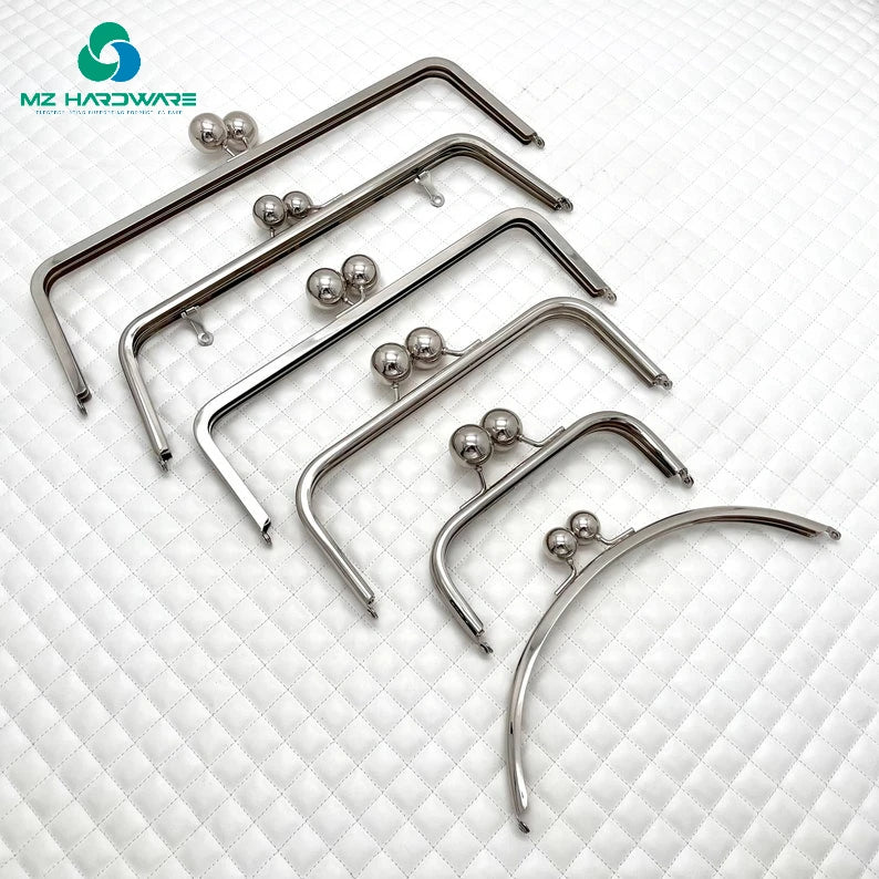 MZhardware High Quality Metal Purse Frame Big Ball Clasp for Bag & Luggage Making Supplies for Other Materials