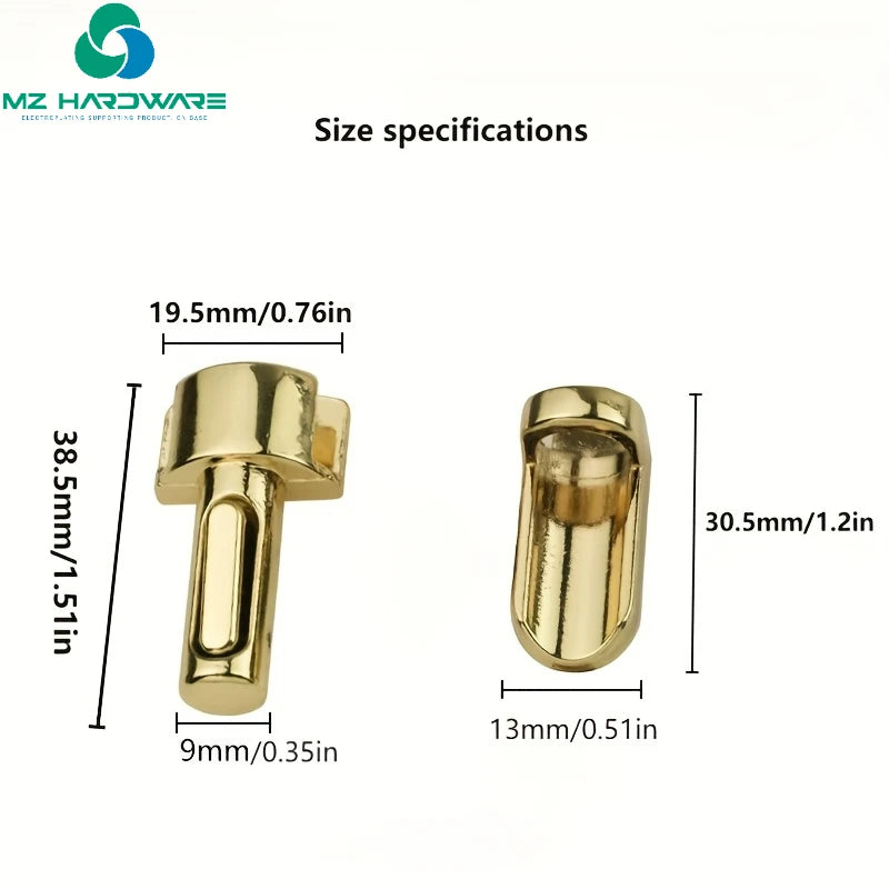 MZhardware High Quality Metal Mortise Lock Single Word Bag Lock for Backpack and Leather Bag DIY Accessories