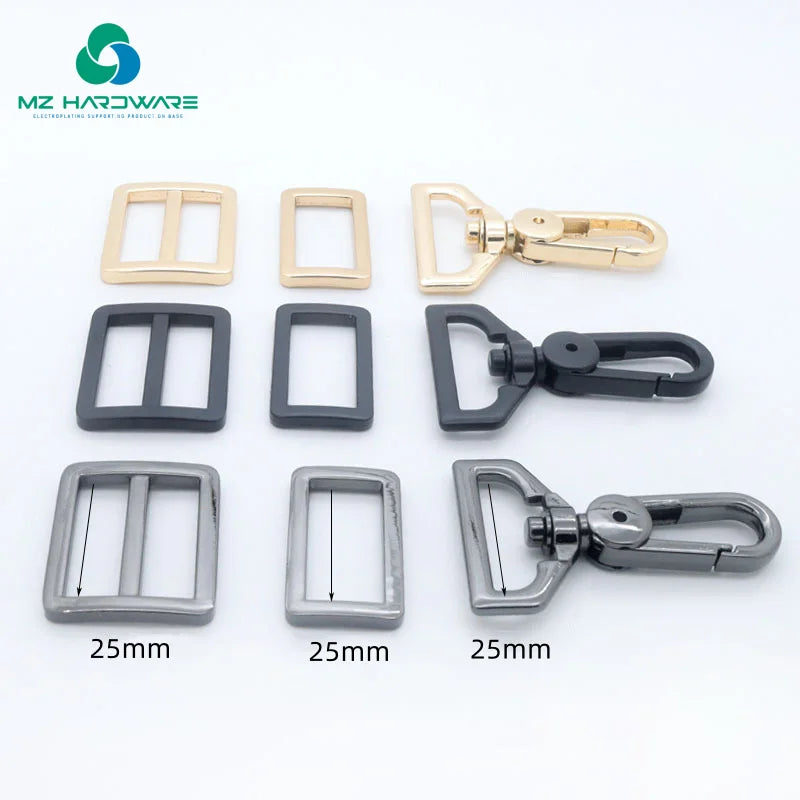 Personalizado Bolso Accesorios Set De Alta Calidad a Valor Bajo Rectangulo Anillo Slider Hebilla Snap Gancho Para Bolso