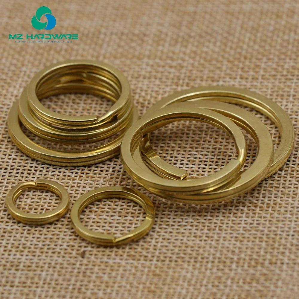 MZ High Quality Plated Keyring Hardware Keychain Metal Keychain Keyring Flat Ring Inner Diameter