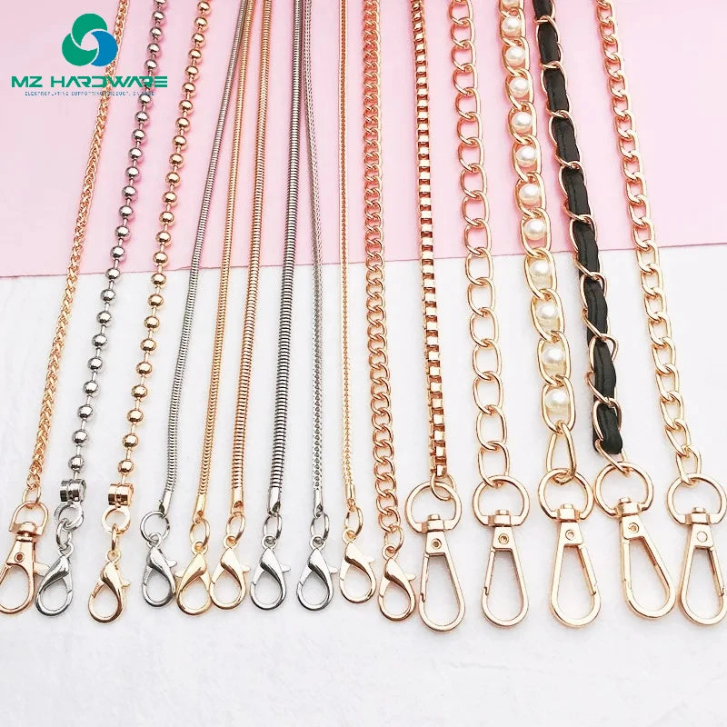 Metal Phone Chain Diy Wholesale Aluminum Designs Cloth Cutting Iron Metal New Gold Color Saw Chain for Girl Handbag