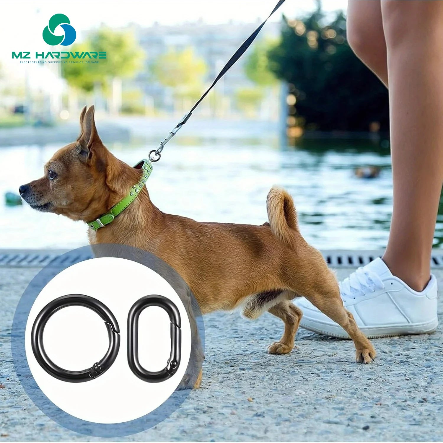 MZ Metal Alloy Ring Circle Round Carabiner Spring Snap Hooks O Gate Ring Circle Shaped Carabiner Circle for Handbag