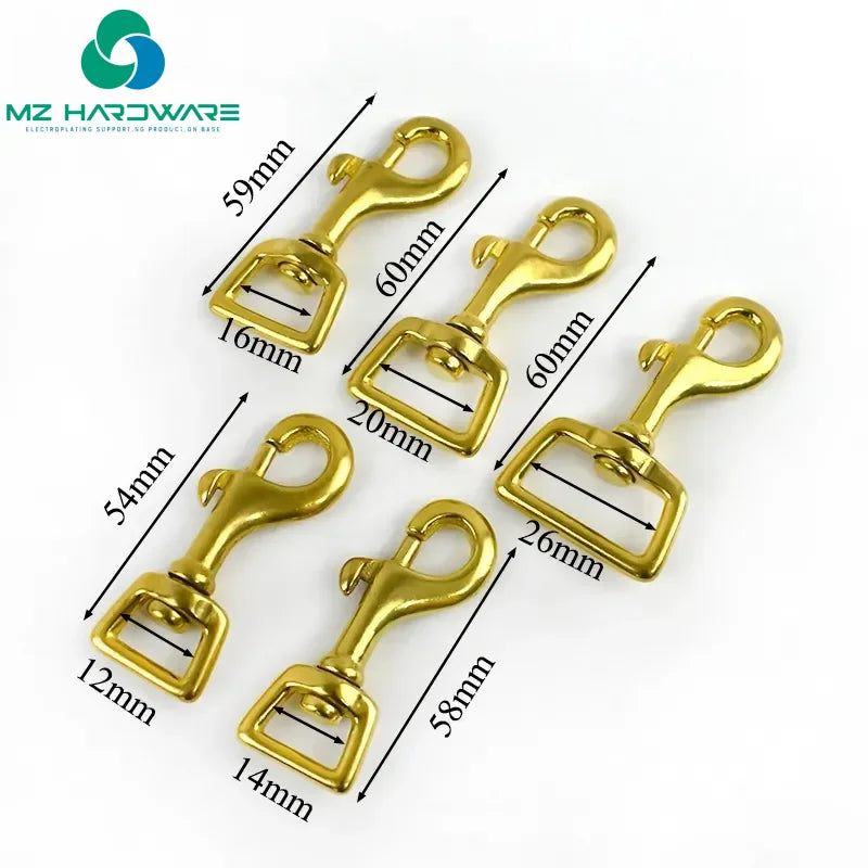 Manufacturers Wholesale Snap Hook Solid Brass Metal Snap Hook Metal Brass Buckle for Handbag Bag Hook