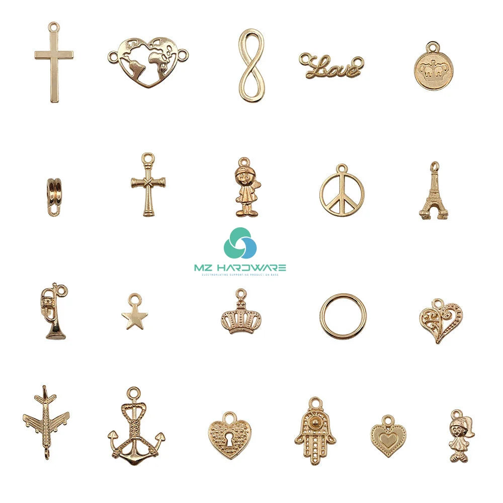 Variety of Metal Bag Decorations Pendant for Women Novelty Charm for Jewelry Gold Plated Lucky Fashion Jewelry Pendants Charm