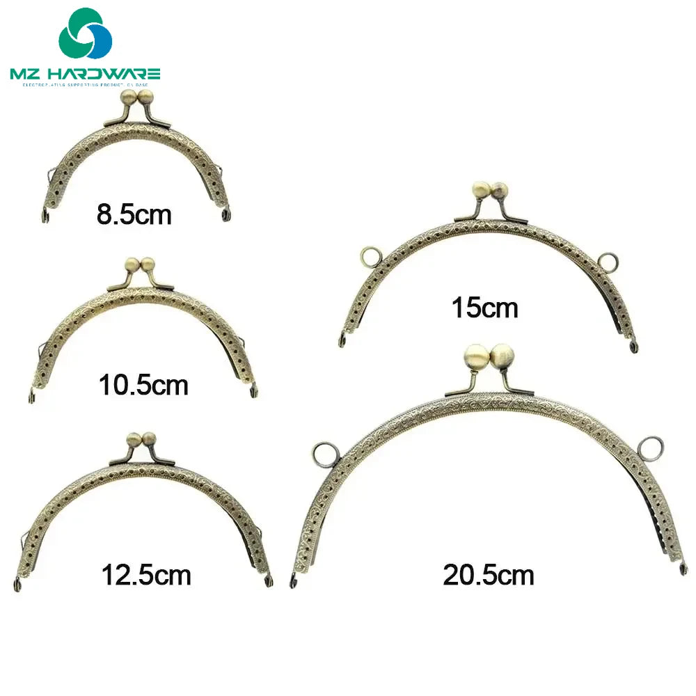MZhardware Bronze Kiss Clasp Lock Arch Sape Coin Bag Clasp for DIY Coin Bag Handle Sewing Craft Color Purse Clasp Frame