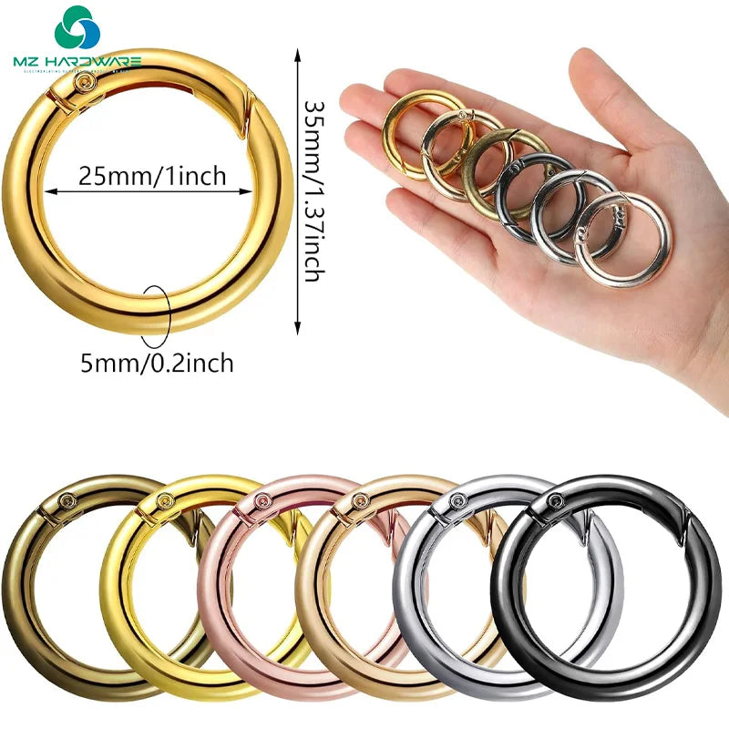 Open Spring Ring Bag Strap Hardware Accessory Connecting Clasp Handbag Alloy Opening O Ring Buckle