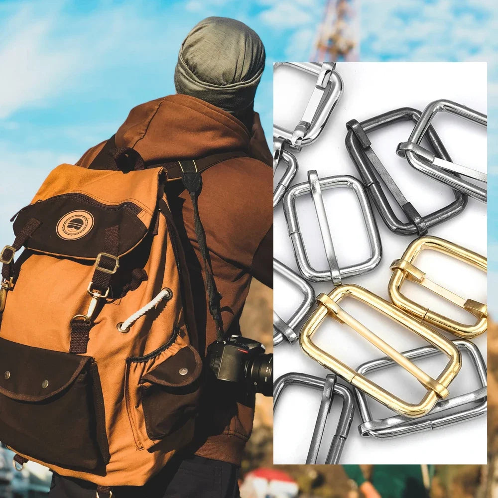 MZ Hardware 120 Pcs Metal Adjustor 40 Pcs Per Color Durable Stylish Accessory for Bag Belt DIY Making Multicolor High Quality