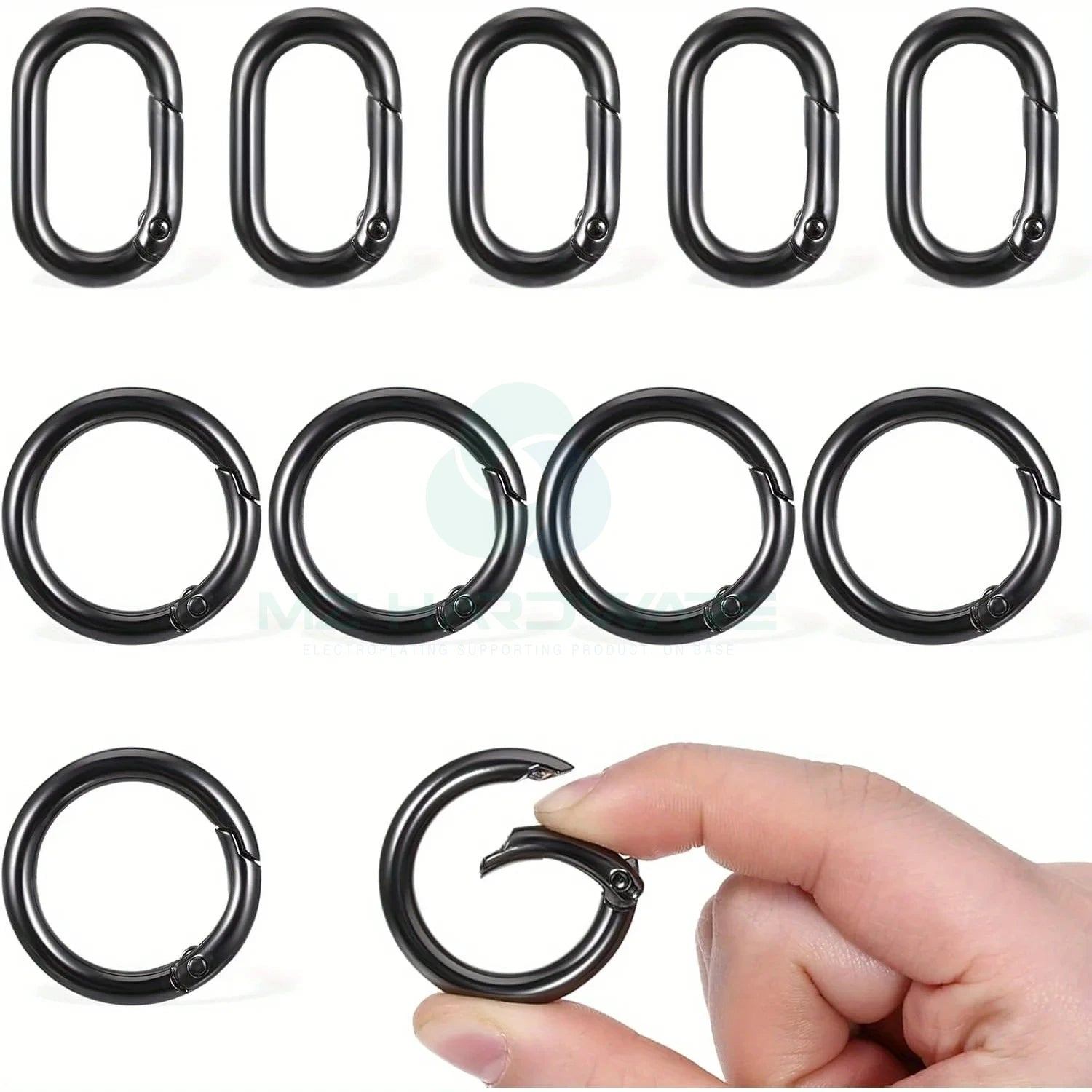 MZ Metal Alloy Ring Circle Round Carabiner Spring Snap Hooks O Gate Ring Circle Shaped Carabiner Circle for Handbag