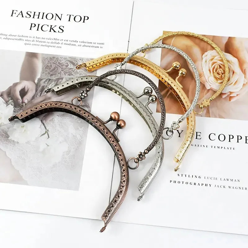 MZhardware 16.5cm Professional Ethnic Iron Bag Frame Portable Handbag Hardware Accessories Durable Replaceable Decorative Bag