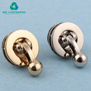 MZ 30mm Outer Round Purse Bag Lock High Quality Alloy Handbag Accessories Turn Twist Lock Closure Metal Push Hook and Handle
