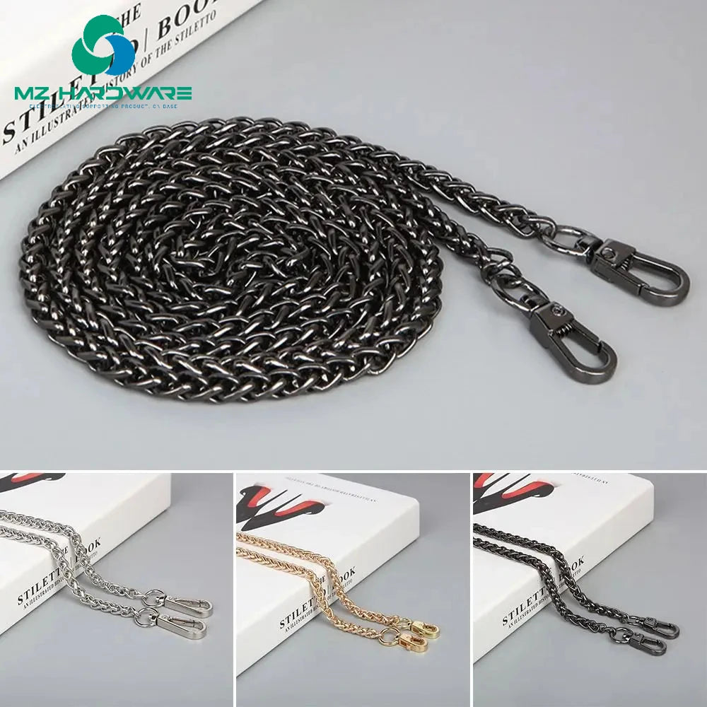 MZhardware Women Gold Metal Handbag Bag Accessory Chain Strap Chains for Jewelry Making Findings Bag Chain Strap