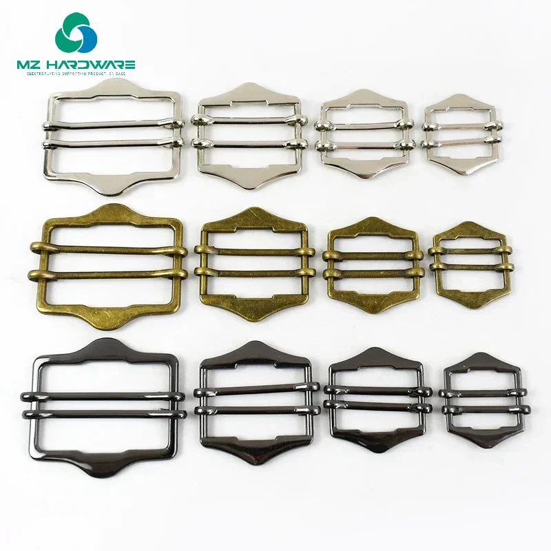 MZ Garment Adjustable Suspenders Overall Buckle Adjuster Double Slider Zinc Alloy Metal Slides Button Vest Belt Bag Part