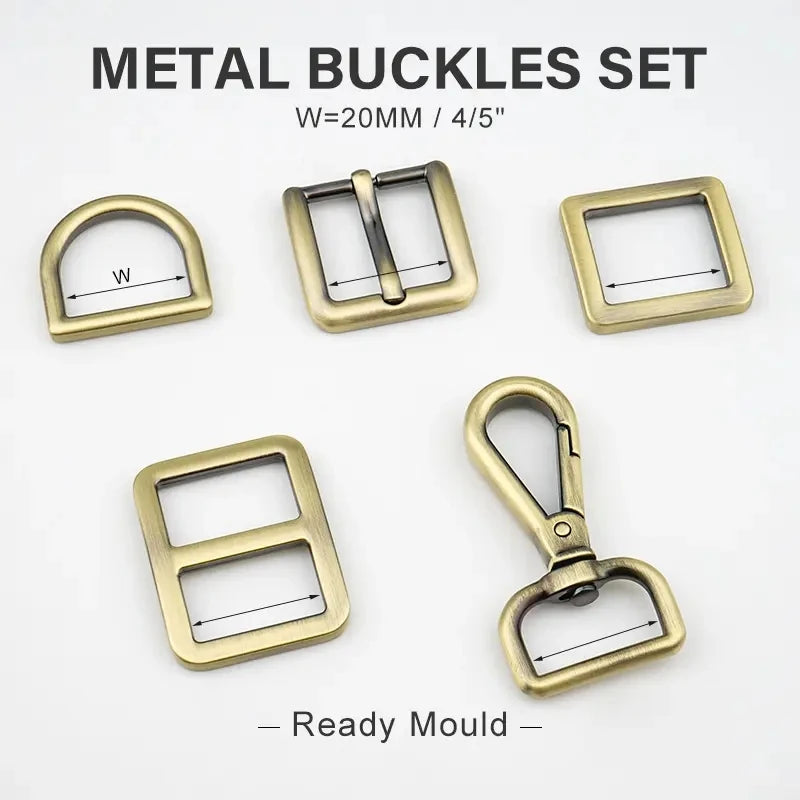 High Quality Metal Slide Adjuster Buckle Hardware Bag Strap Adjustment Side Release Buckle Stainless Steel D Rings for Handbags