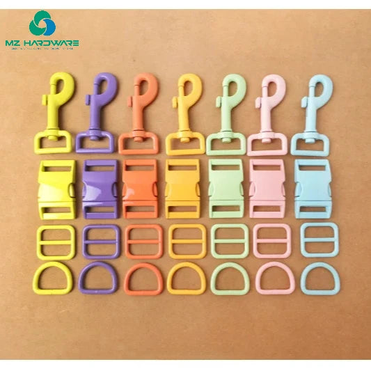 MZhardware DIY Dog Collar Buckle Hardware Set Engraved Metal Buckle Adjust Buckle D Ring Metal Dog Waterproof Dog Accessory Set