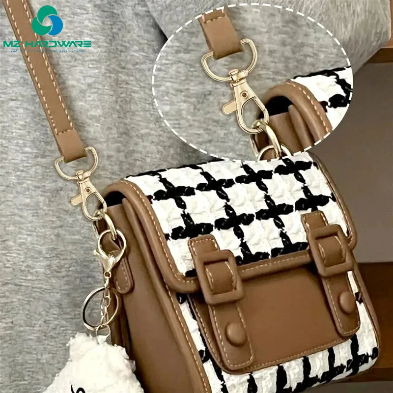 MZhardware Swivel Clasps with D Rings Lanyard Snap Hooks Keychain Clip Hook Metal Lobster Claw Clasps for Rings Crafting Sewing