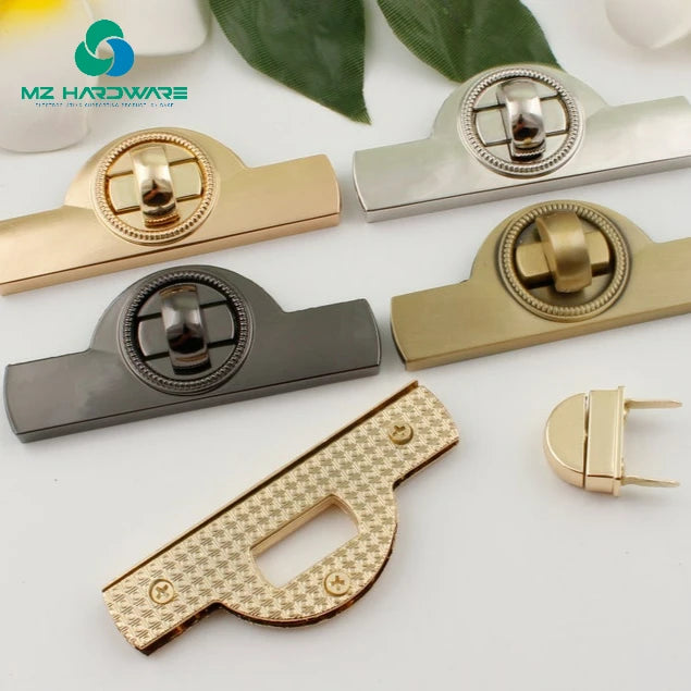 High Quality Silver Bag Lock Accessories Twist Turn Clasp for DIY Crafts Hardware Bags Accessory