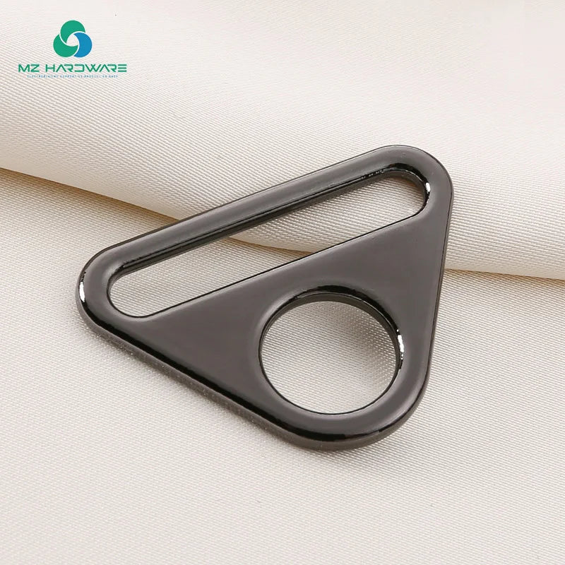 Various Size Metal Triangle Ring Buckle Zinc Sliders Bag Accessories Square D Ring Plated Clip Plate for Luggage Accessories
