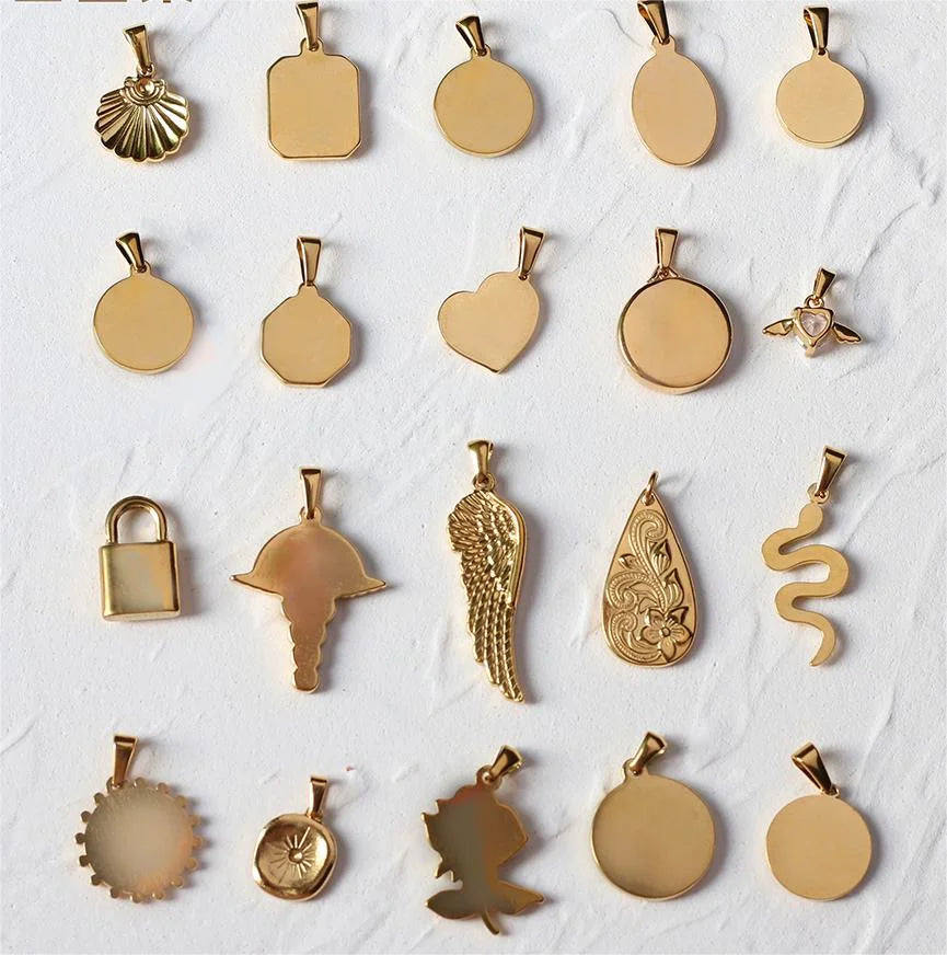 Trendy Diy Butterfly Pendant Stainless Steel 18k Pvd Gold Plated Stainless Steel Single Charm Pendant for Bag