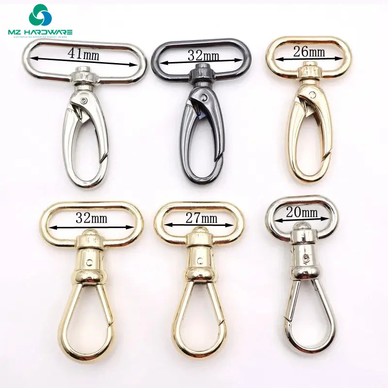 Luxury Waterproof Zinc Alloy Metal Swivel Carabiner Snap Hook Different Sizes Bag Clasp for Dog Leash Lanyard & Key Chain
