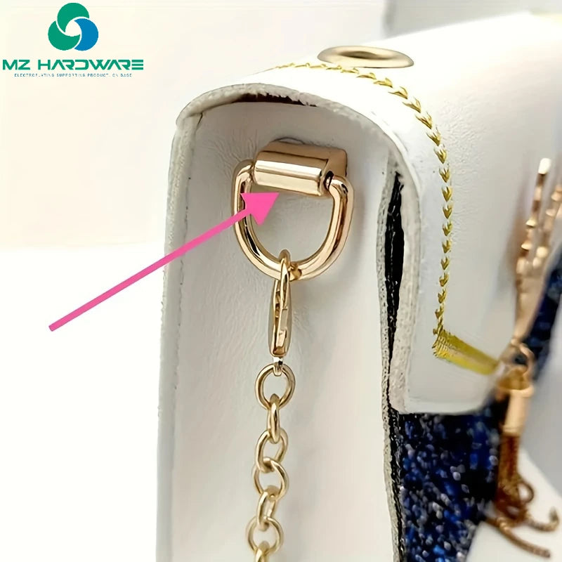 MZhardware Special Bag Parts & Accessories Zinc Alloy D-Ring Lobster Clasp Buckles for Wallet Chain DIY Wallet Making Hardware