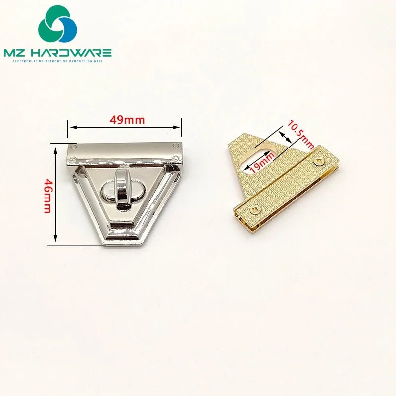 Purse Thumb Lock Closure Latches Alloy Turn Locks Hardware Fastener for DIY Craft Making Wallet Handbag Twist Clasp Closures
