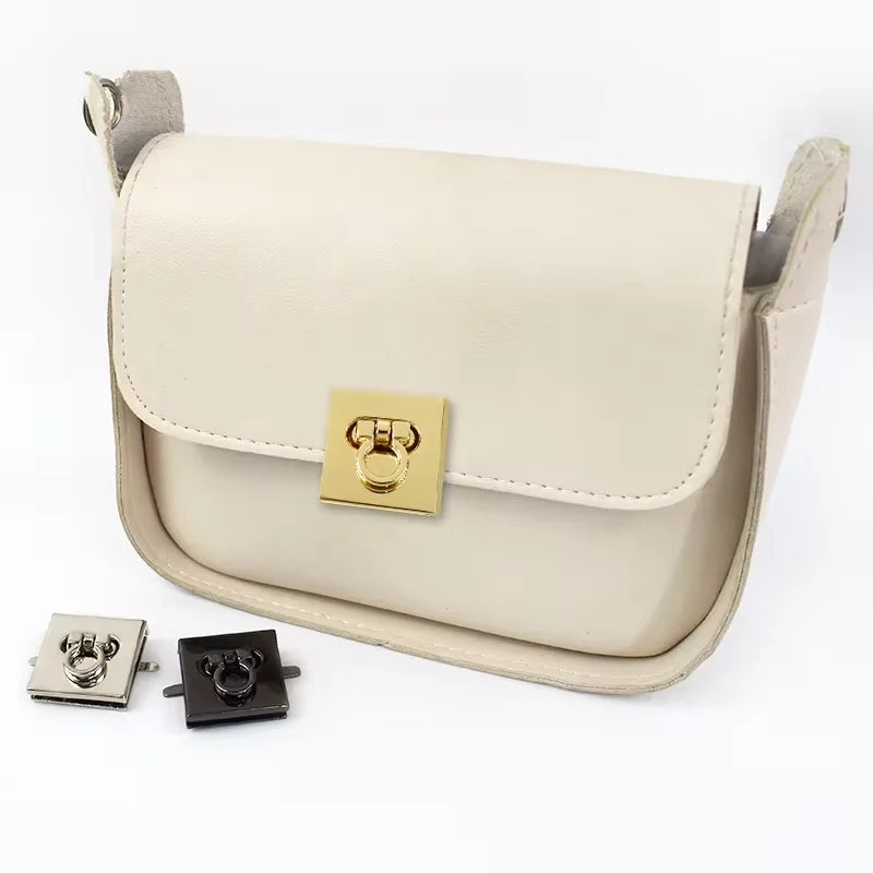 Rectangle Shape Metal Closure Handbag Accessories Lock Metal Locks for Handbags Twist Bag Lock Hardware