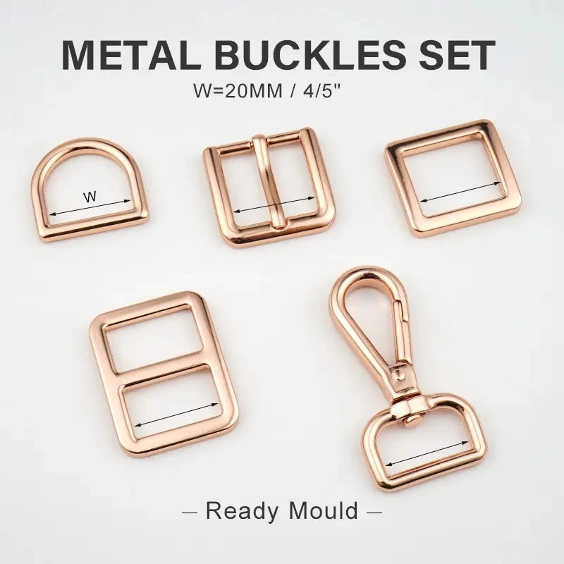 High Quality Metal Slide Adjuster Buckle Hardware Bag Strap Adjustment Side Release Buckle Stainless Steel D Rings for Handbags