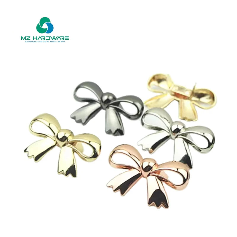 Hot Selling Bag Bowknot Rivets Bags Hook Buckle Bag Decorations Accessories Metal Handbag Buckle