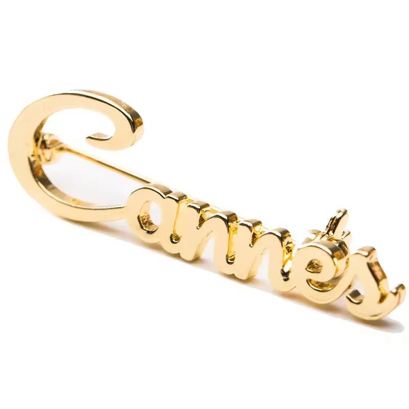 Hot Sale High Quality Letters Metal Lapel Pin Custom Brand Logo Letter Lapel Pin Badge for Gifts