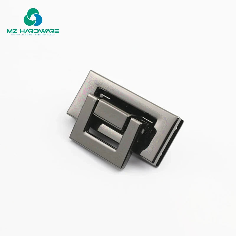 MZhardware High Quality Twist Lock Turn Handbag Hardware Accessories Professional Square Metal Buckle for Handbags