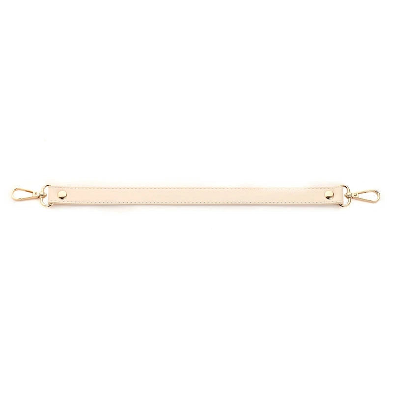 Leather Bag Strap Wholesale Metal Chain Bag Accessories Solid Color PU Leather Portable Leather Belt Short Strap for Handbag
