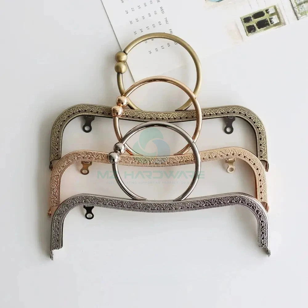 MZhardware High Quality Purse Clasp Frame Bag Kiss Clasp Lock Metal Purse Frame for DIY Craft Purse Bag Making 22CM