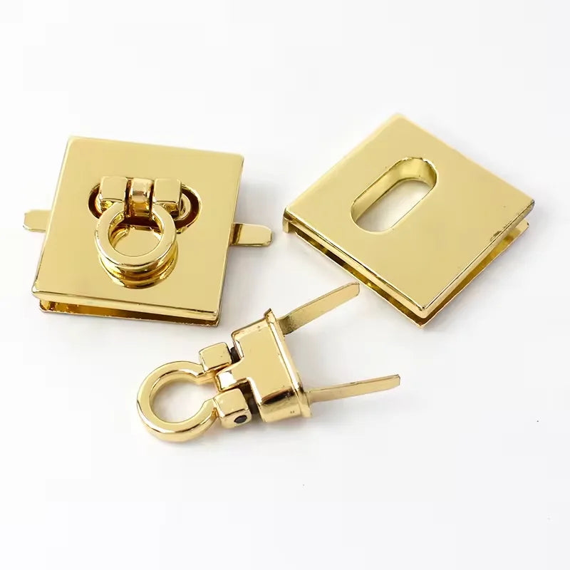 Rectangle Shape Metal Closure Handbag Accessories Lock Metal Locks for Handbags Twist Bag Lock Hardware