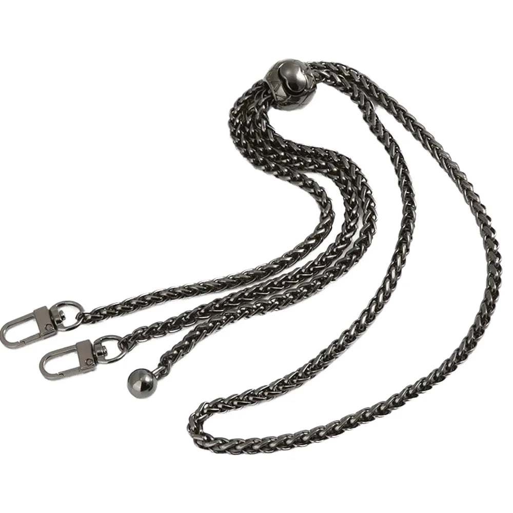 MZhardware120cm Fashion Adjustable Gold Bead Ball Bag Metal Chain All-match Bag Accessories Strap Transfer Bead Bag Chain