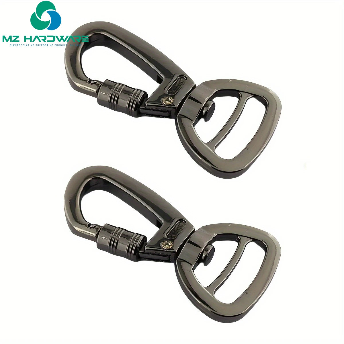 MZ Metal Dog Collar Leash with Swivel Snap Hook Buckle Lobster Clasp for Pet Lead Bags Special Accessory Strap