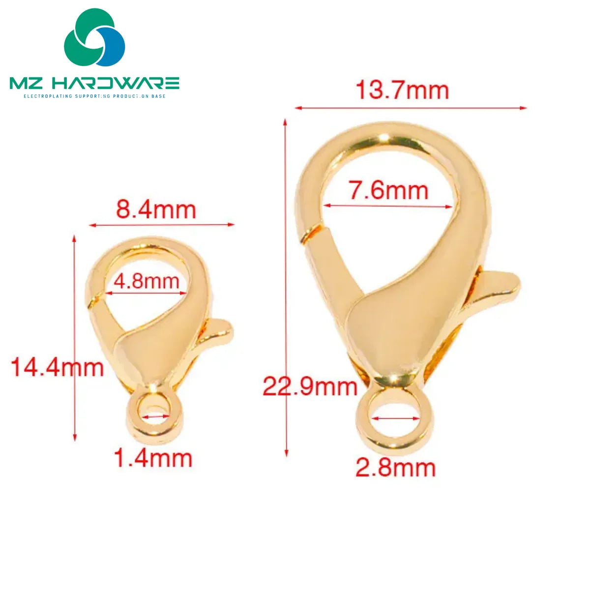 Stainless Steel Accessories Lobster Claw Clasp Snap Hook Keychain Snap Swivel Key Ring Hooks Bag Parts
