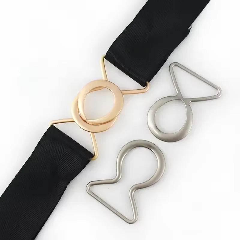 Wholesale Zinc Alloy Decorative Interlocking Belt Buckle Clothing Overcoat Decorative Waistband Clasp Buckle