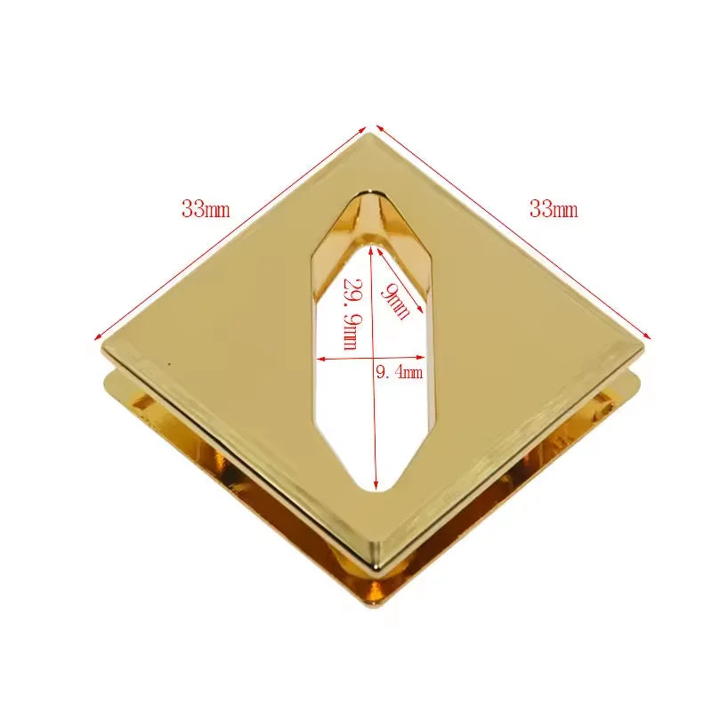 Wholesale Price Hardware Handbag Bag Fashion Handbag Fitting Accessories Square Shape Bag Lock Handbag Turn Lock