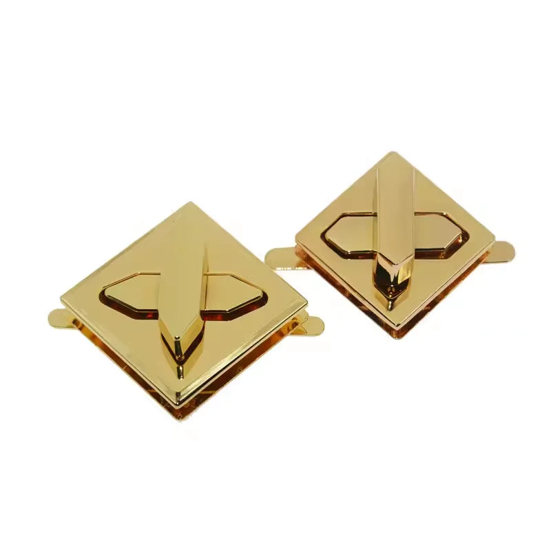 Wholesale Price Hardware Handbag Bag Fashion Handbag Fitting Accessories Square Shape Bag Lock Handbag Turn Lock
