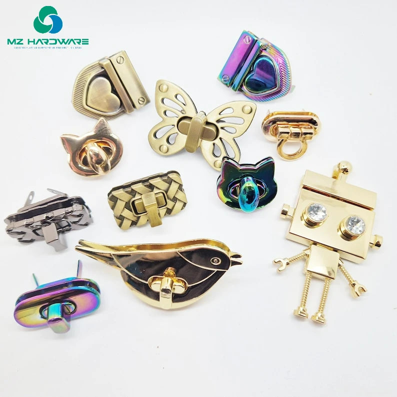 Twist Lock Turn Clasp Locks Fasteners for DIY Leather Craft Bag Handbag Making Repair