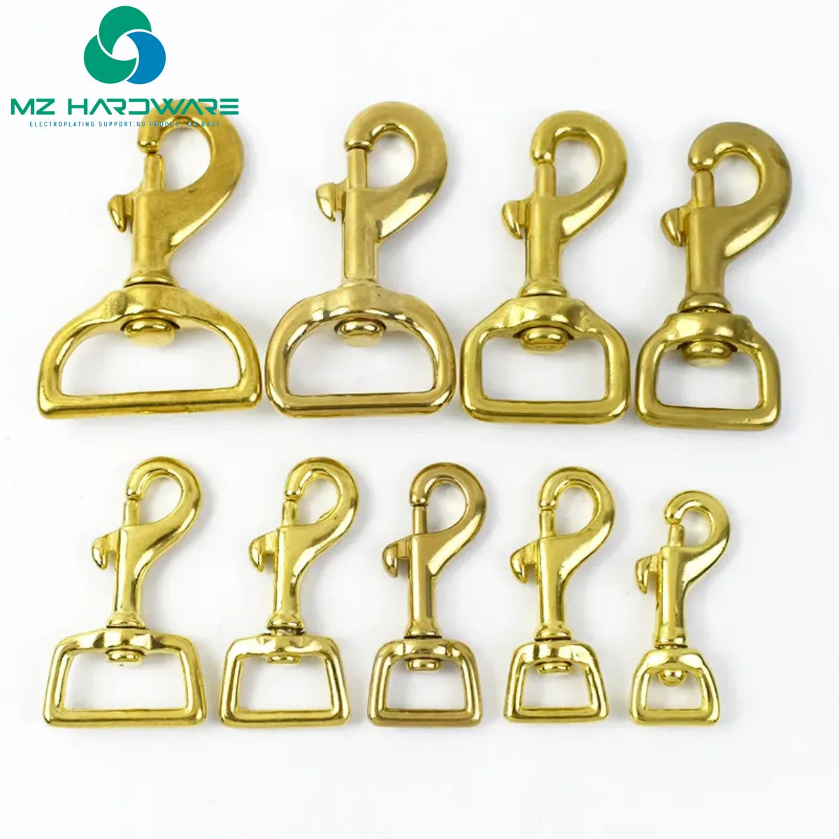 Manufacturers Wholesale Snap Hook Solid Brass Metal Snap Hook Metal Brass Buckle for Handbag Bag Hook